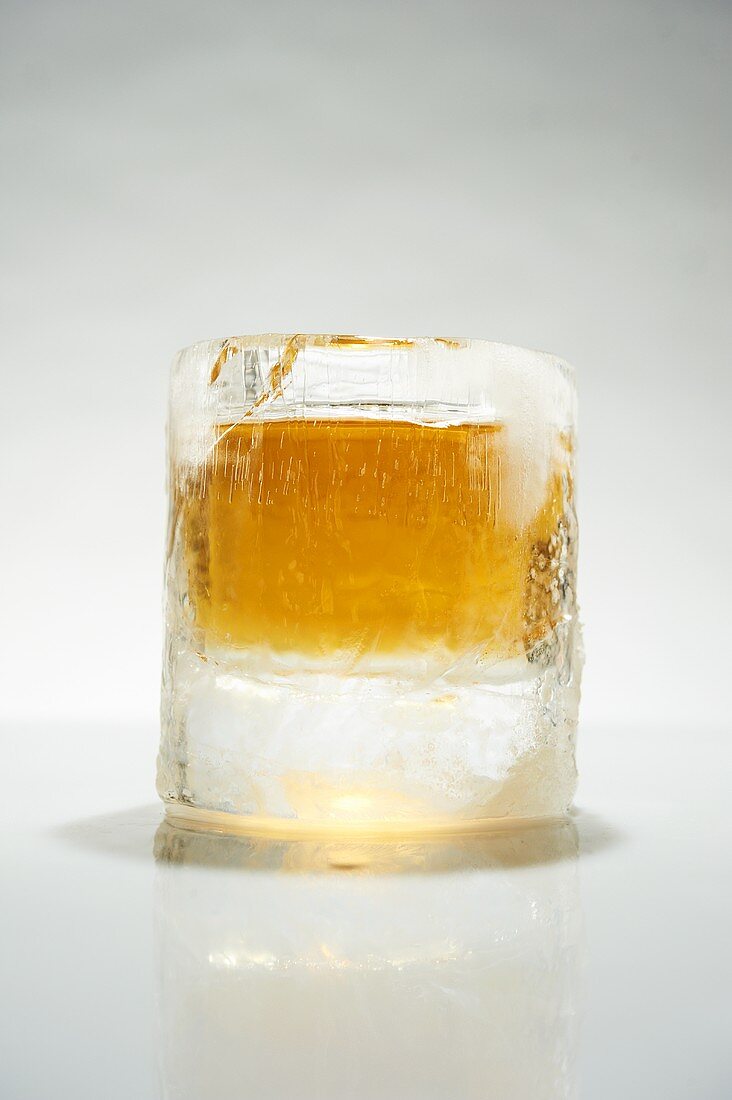 Scotch im Glas aus Eis