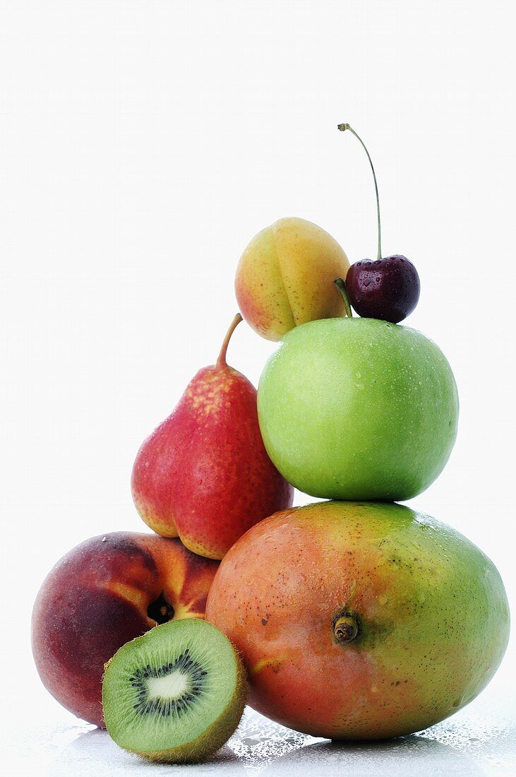 Pyramid of fresh fruit