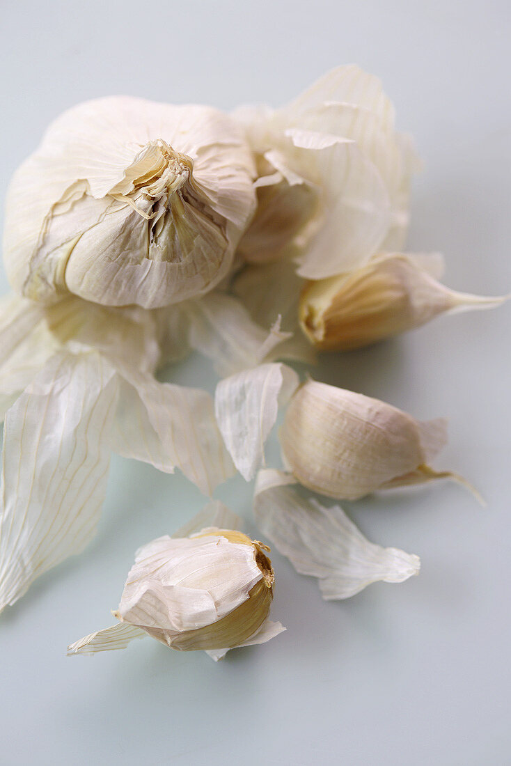 Garlic bulb and individual garlic cloves