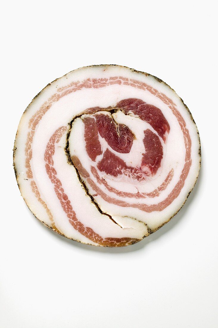 A slice of pancetta