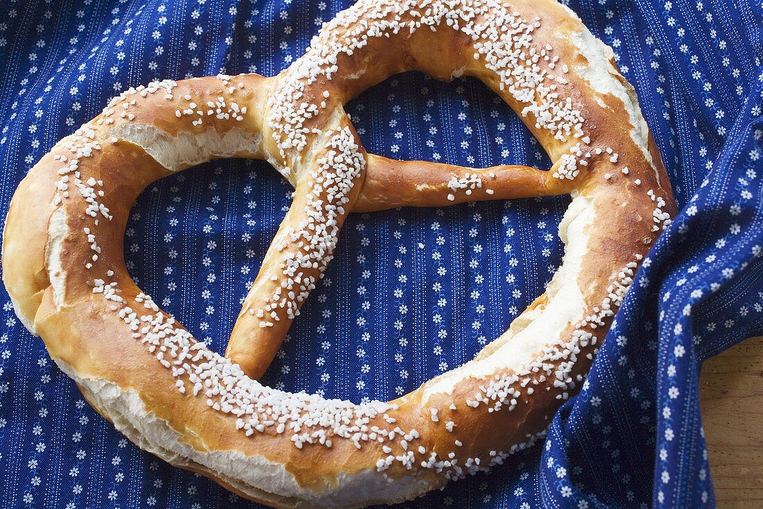 A Bavarian salted pretzel