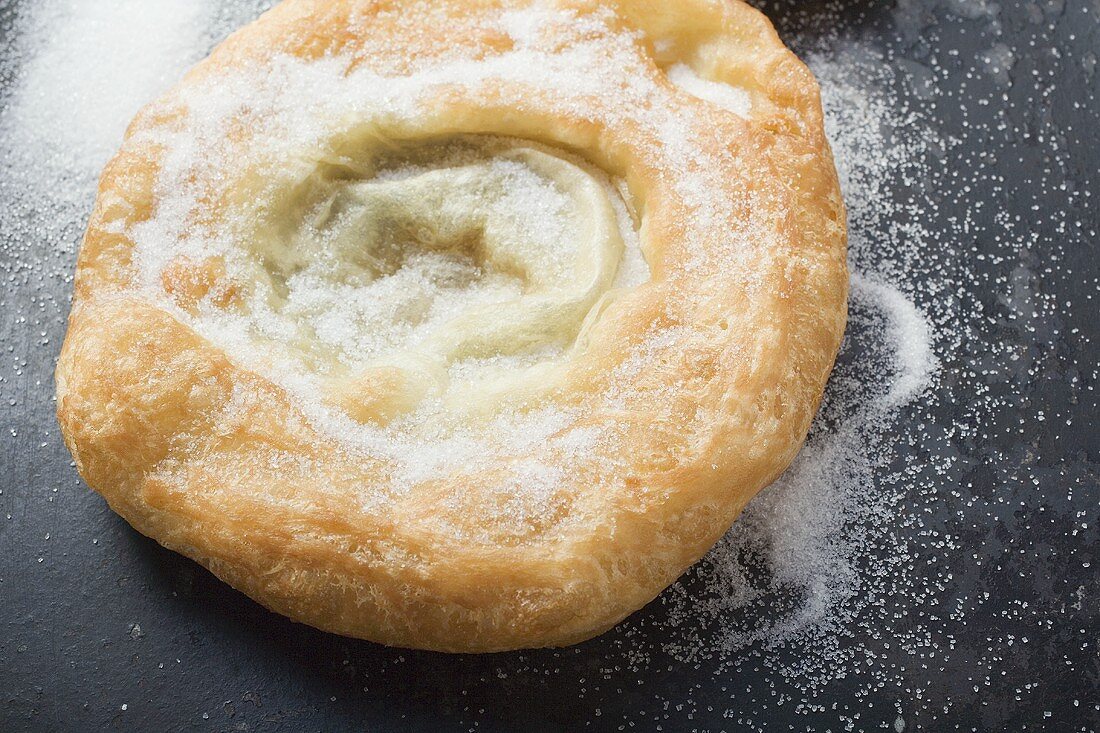 Auszogene (Bavarian fried pastries) with sugar