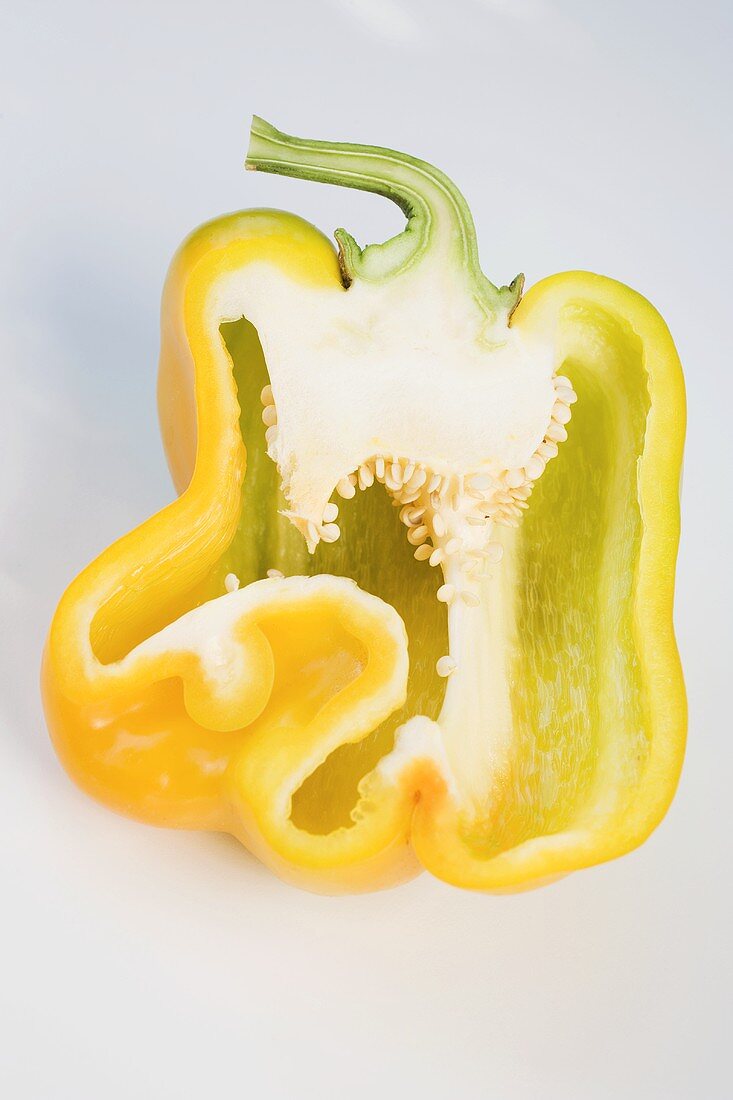 Yellow pepper, halved