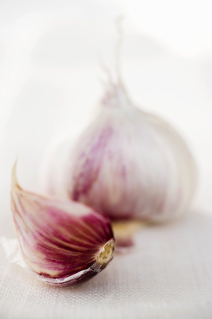 Garlic bulb and clove
