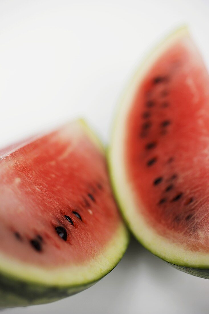Two slices of watermelon