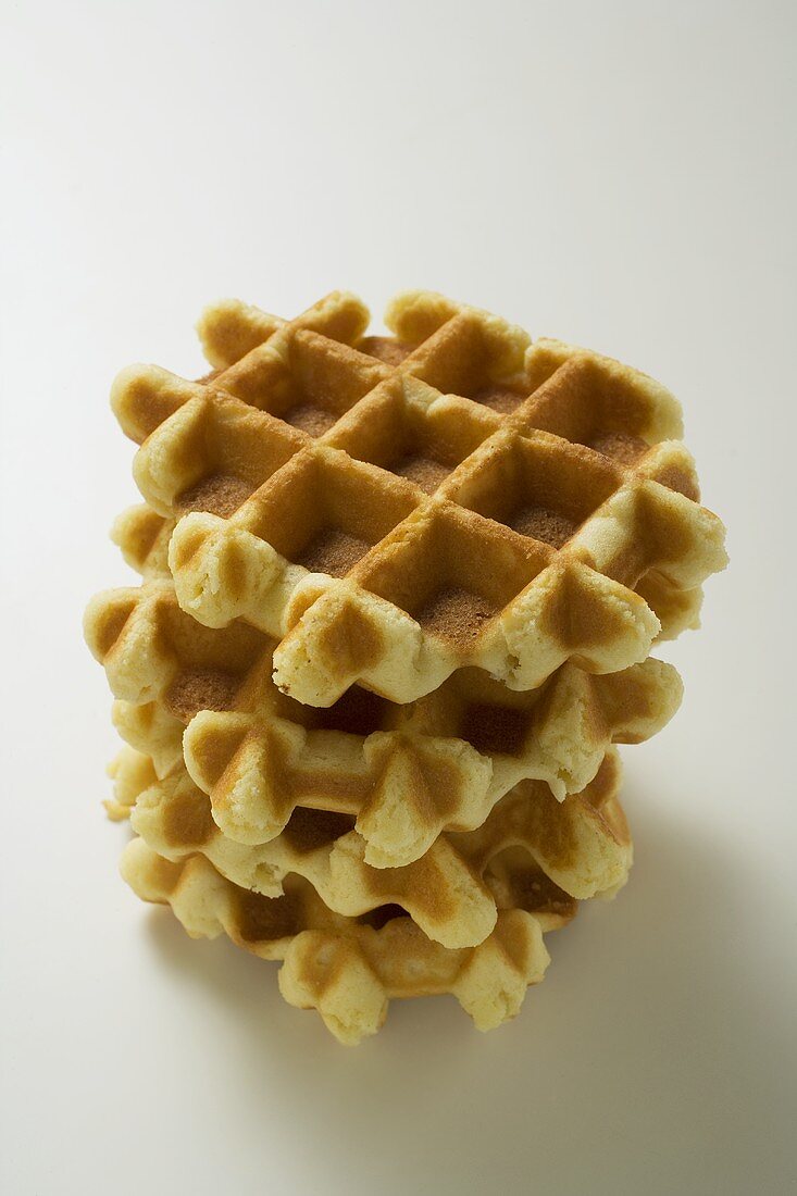 Small waffles, in a pile