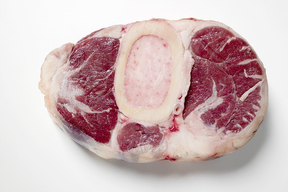 Slice of beef from the leg, raw