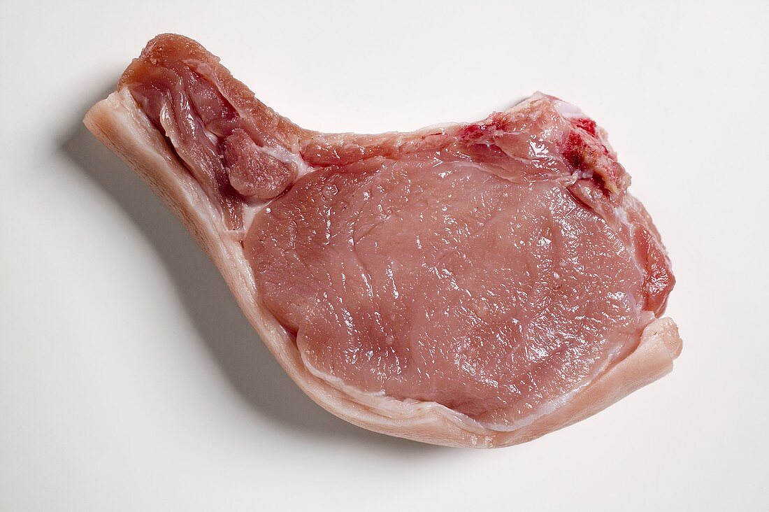 Raw pork chop