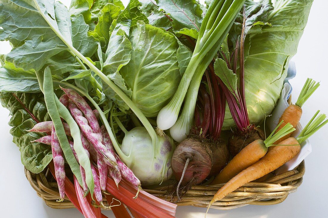 Fresh vegetables in basket