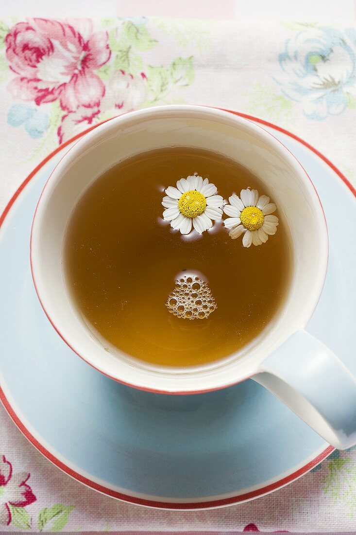 A cup of chamomile tea