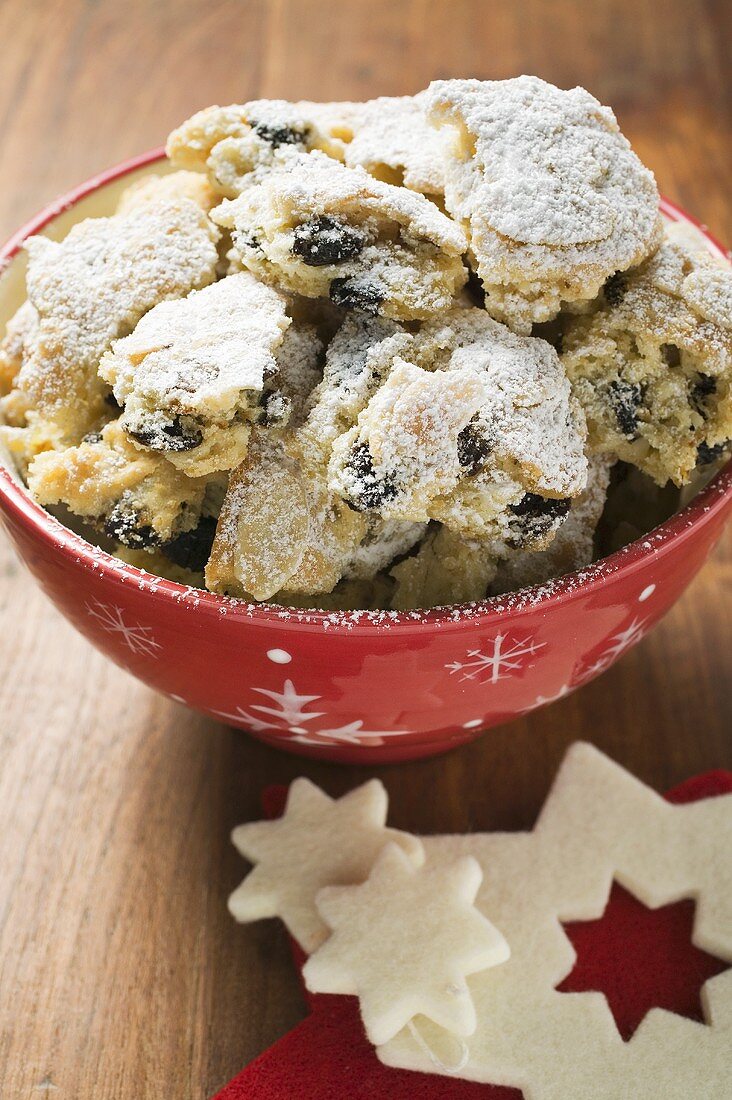Stollen pieces for Christmas