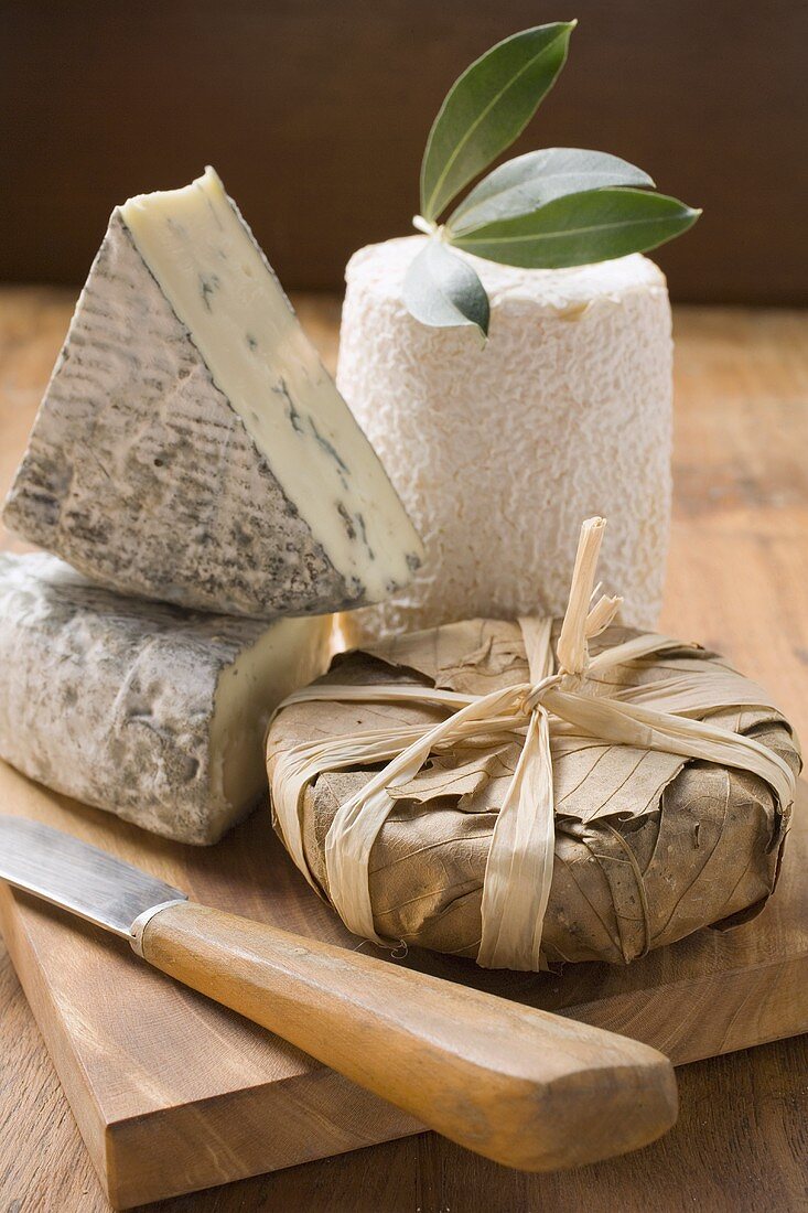 Blue cheese and goat's cheese