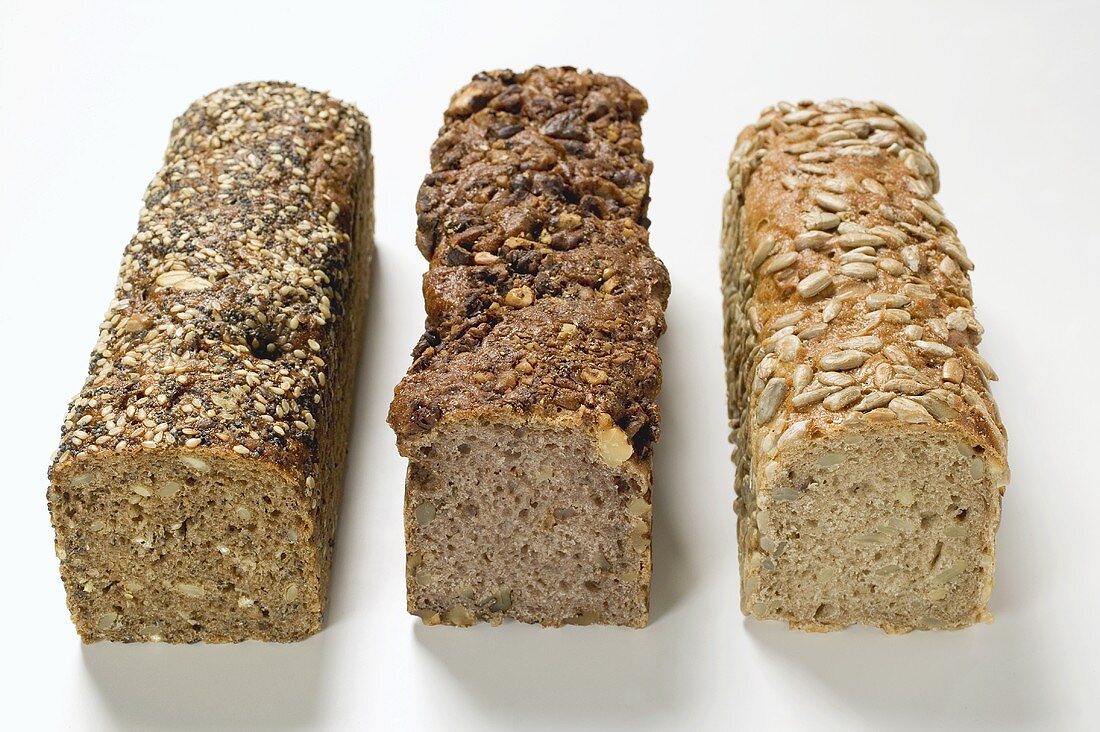 Three wholemeal loaves