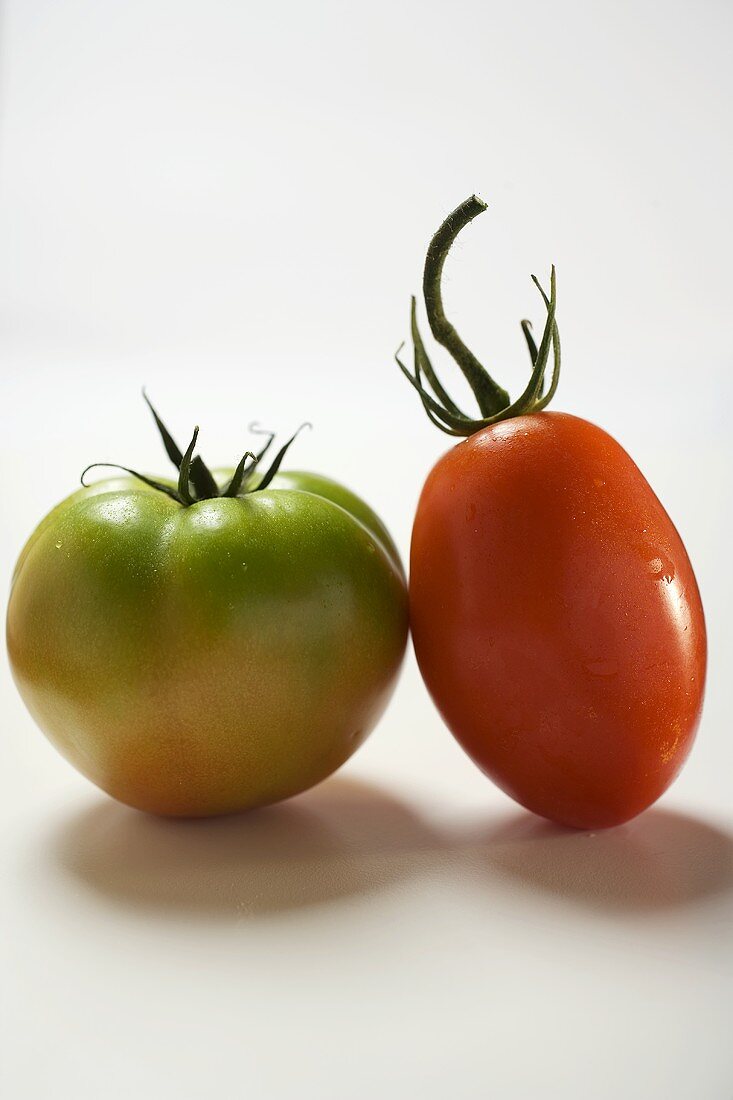 Two different tomatoes