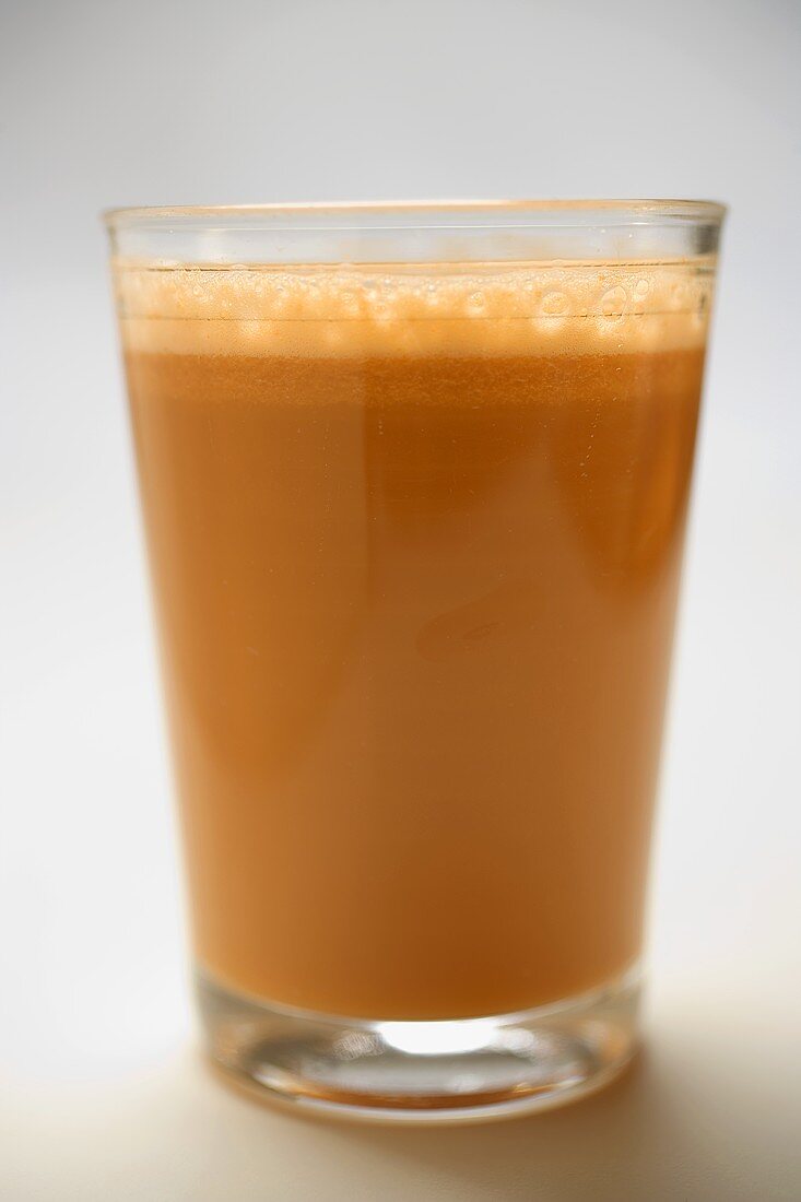 A glass of carrot juice