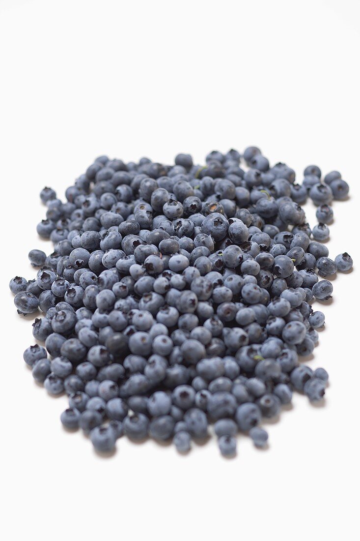 A heap of blueberries