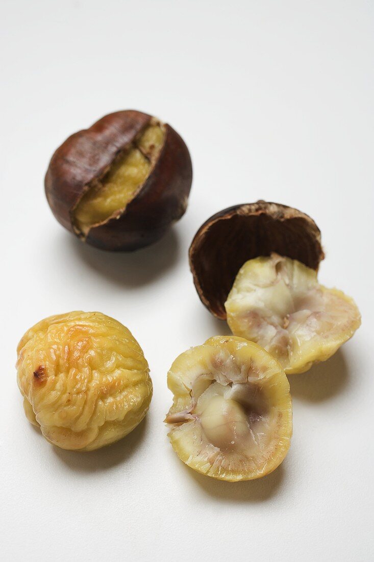 Chestnuts, roasted and peeled