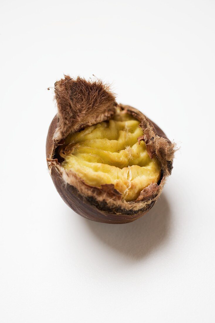 A roasted chestnut