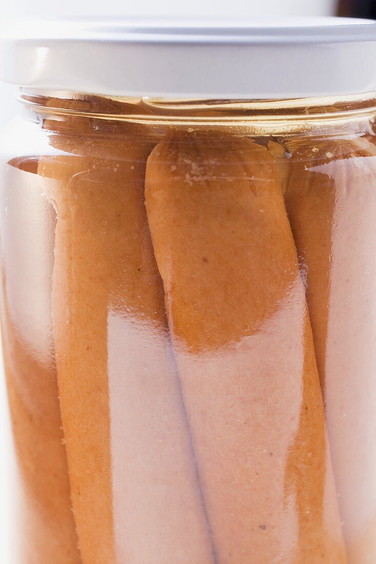 Frankfurters in a jar (detail)