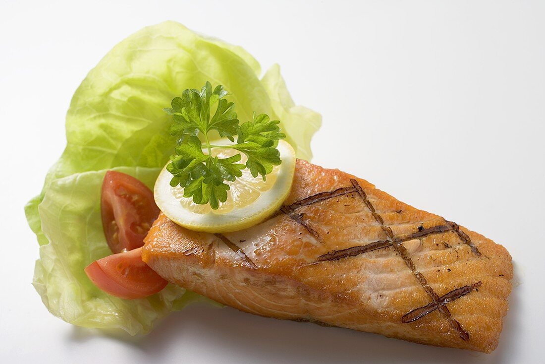 Grilled salmon fillet