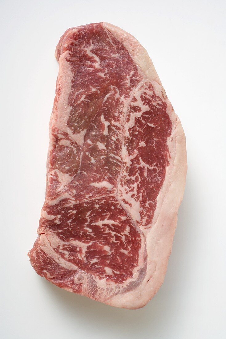 Beef steak (overhead view)