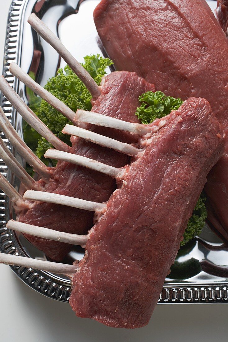 Various types of meat on tray