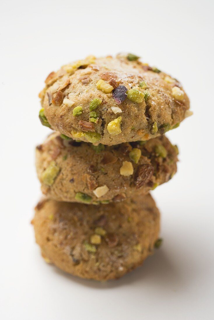 Italian almond biscuits with pistachios