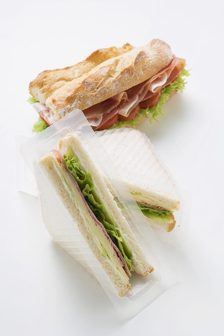 Verschiedene Sandwiches