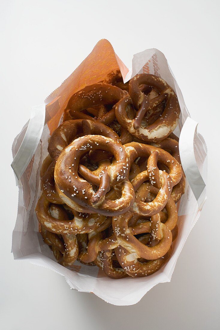 Pretzels in paper bag