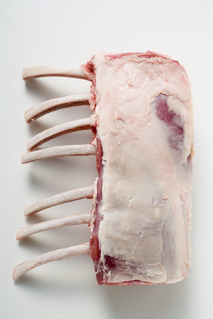 Rack of lamb from above