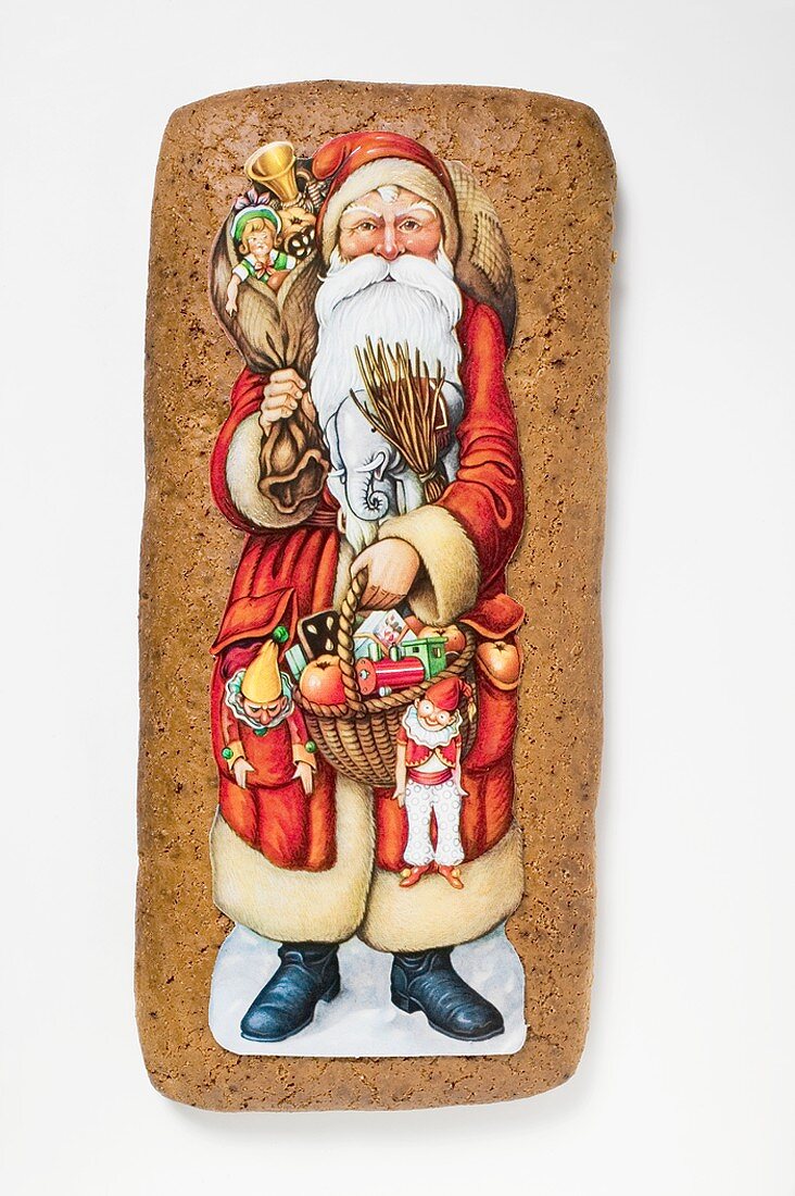 Gingerbread with picture of Father Christmas