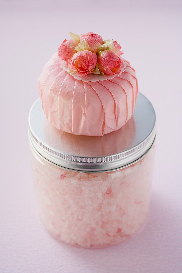 Bath salts and rose soap