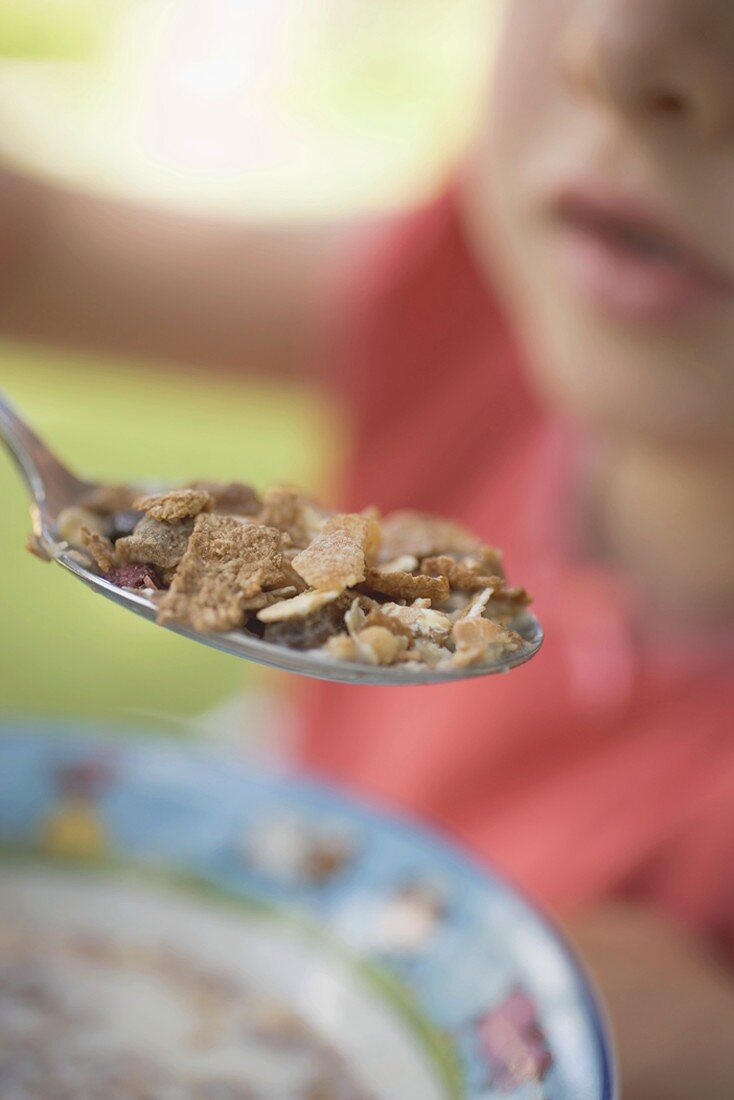 Child eating cereal