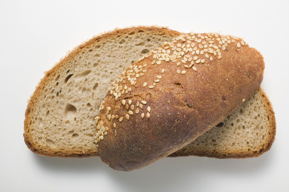 Slices of sesame bread