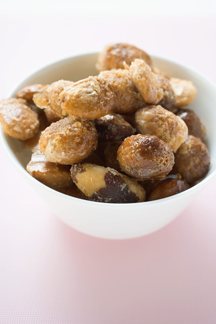 Roasted almonds in bowl