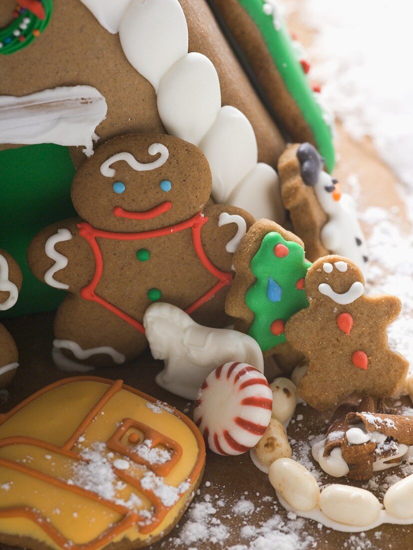 Weihnachtliches Lebkuchenhaus (Ausschnitt)