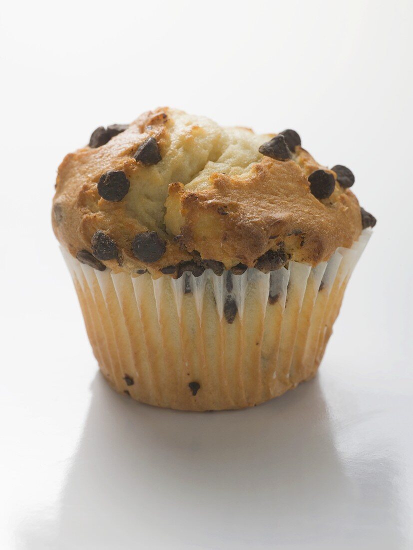 Muffin mit Chocolatechips im Papierförmchen