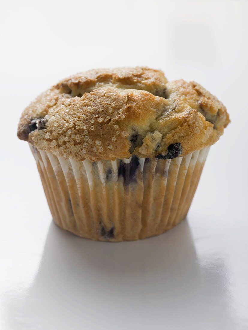 Blueberry muffin in paper case