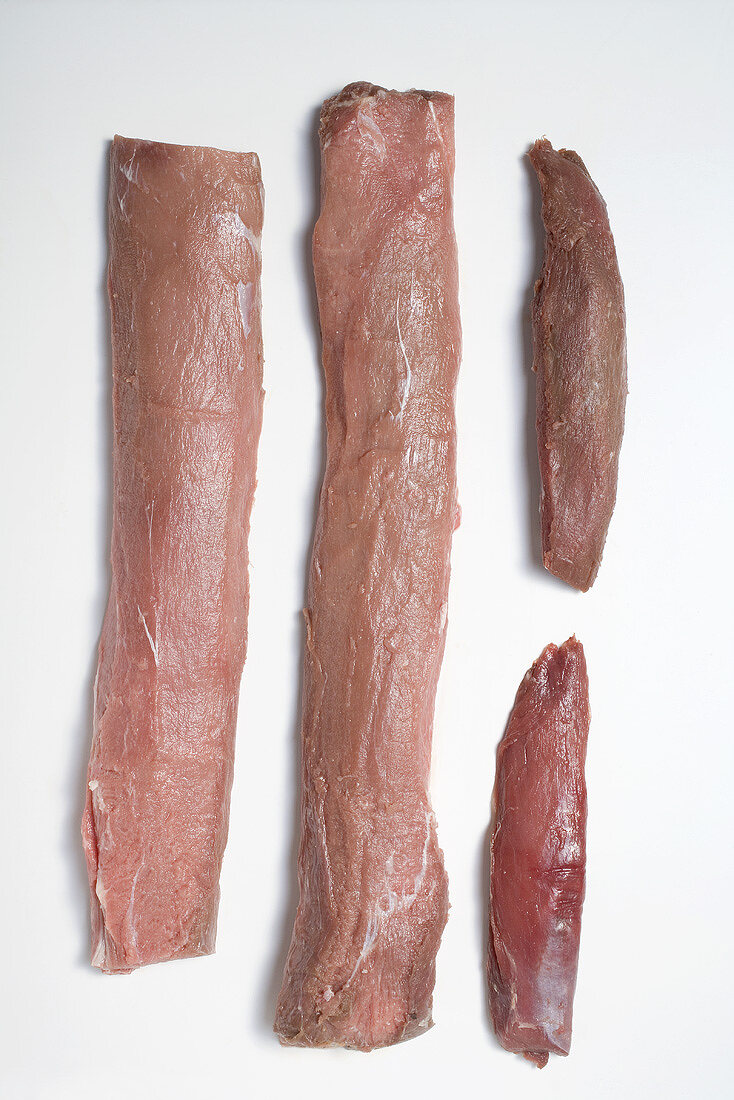 Raw pork fillets