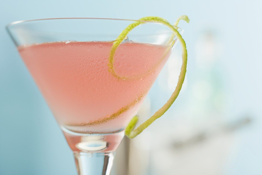 Cosmopolitan with lime zest