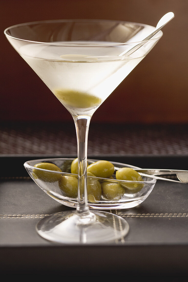 Martini with olives