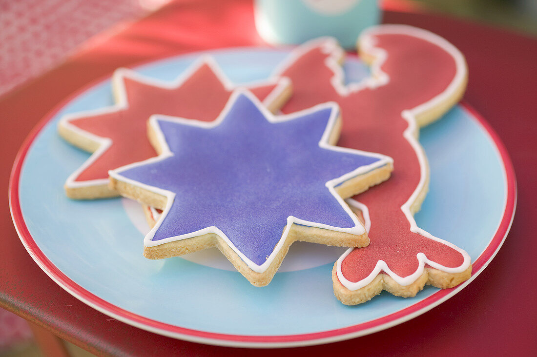 Assorted cookies for the 4th of July (USA)