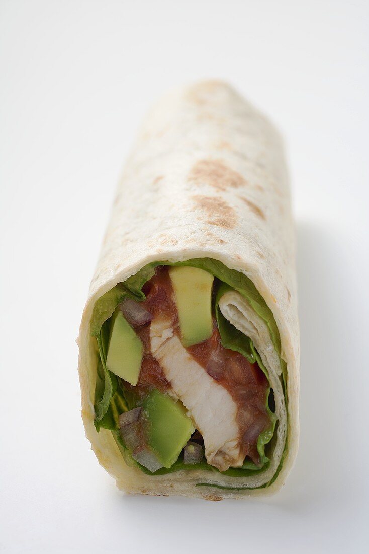 Wrap mit Hähnchen und Avocado