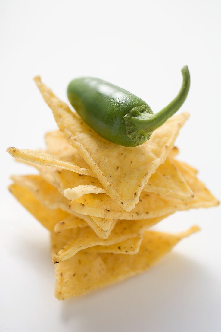 Nachos with green chilli