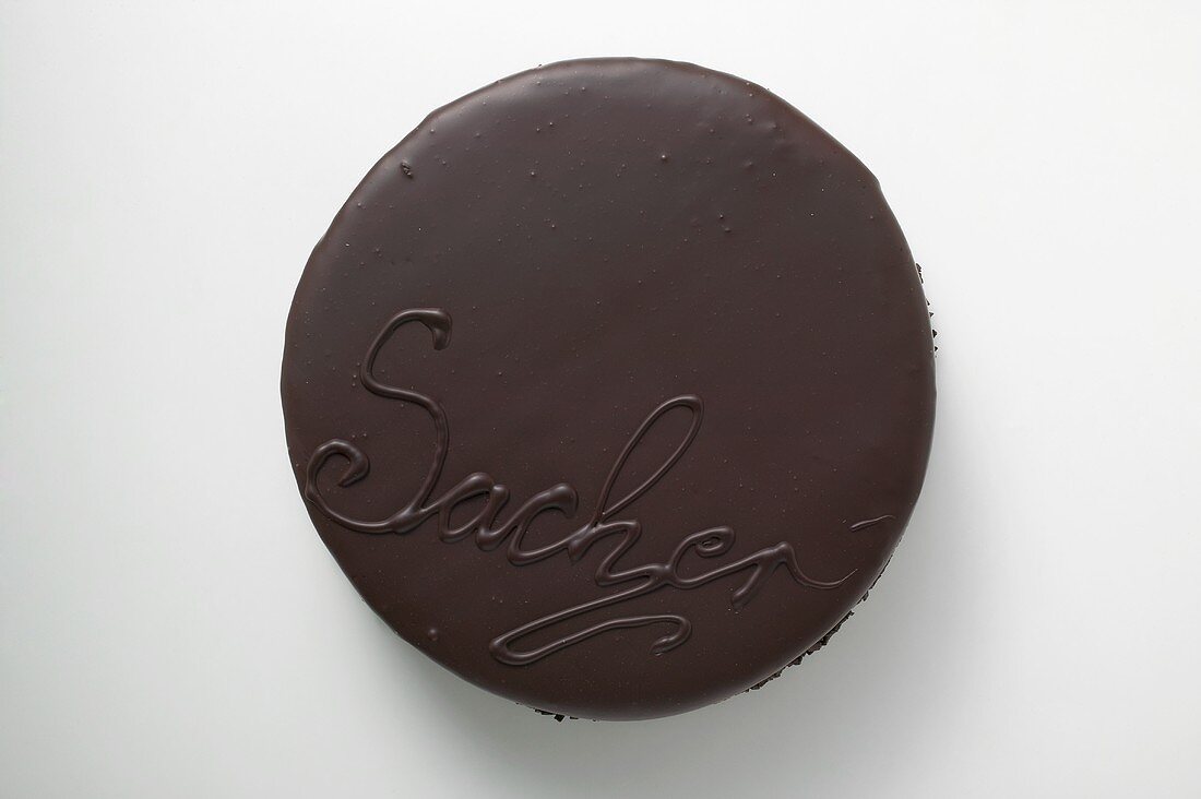 Sacher torte from above