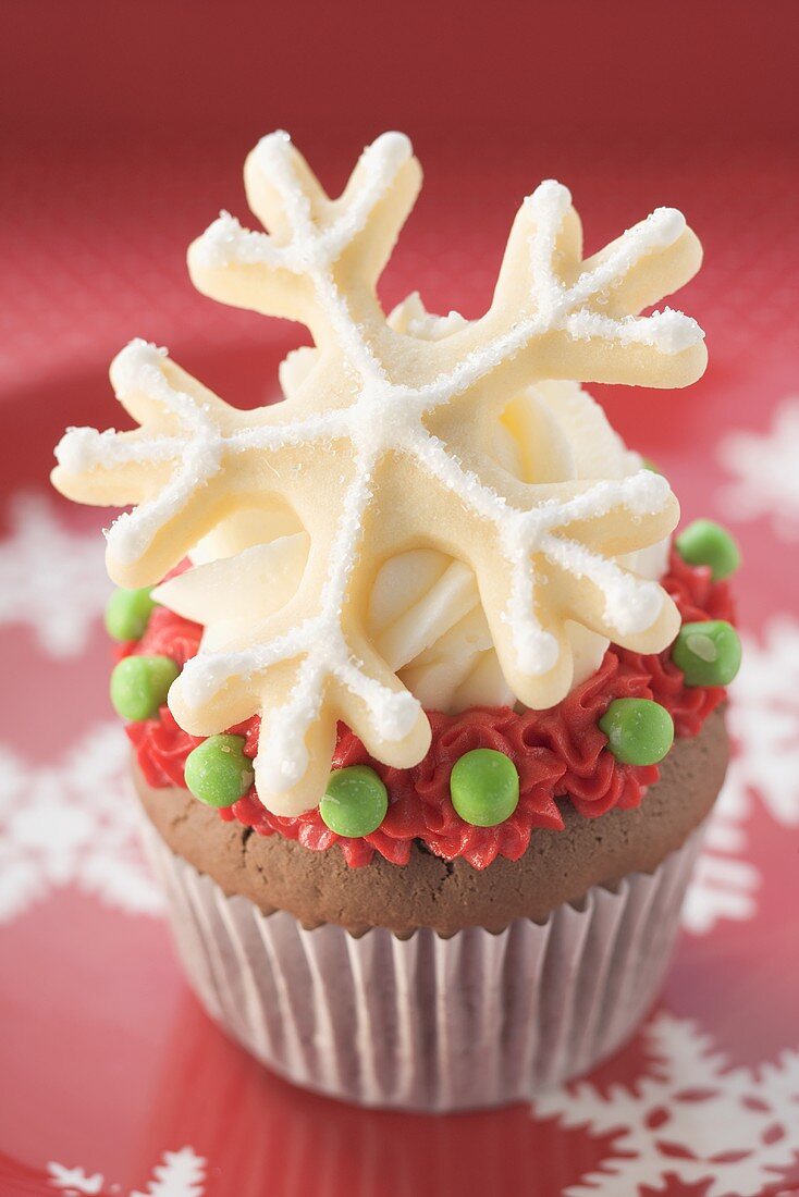 Schokoladencupcake für Weihnachten