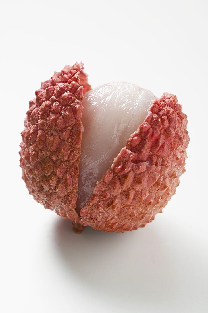 Lychee, with opened peel