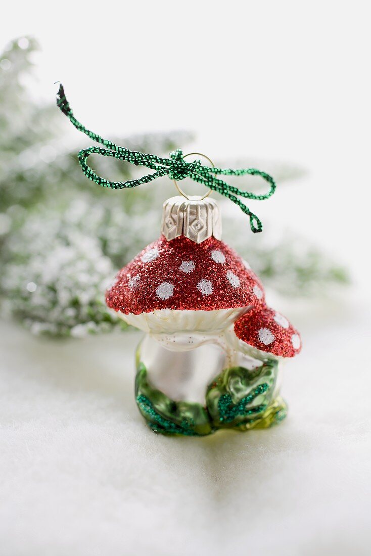 Christmas tree ornament (fly agaric)