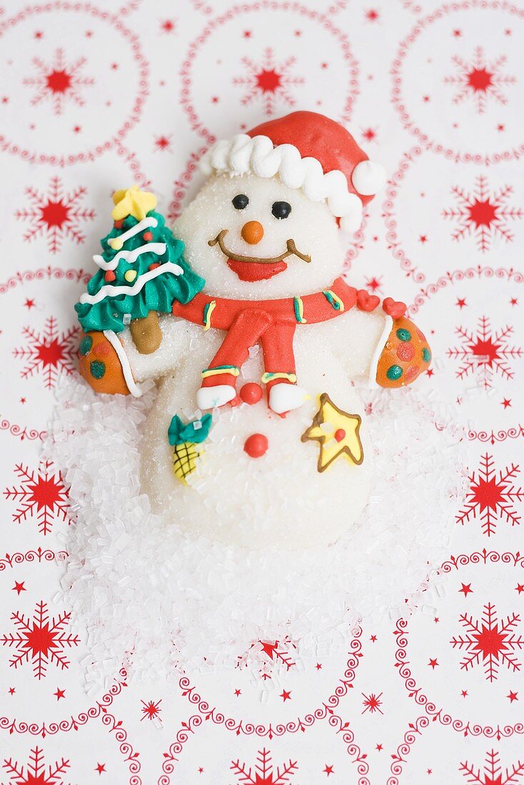 Snowman with sugar (Christmas sweet)