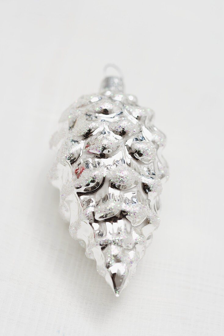 Silver fir cone (Christmas tree ornament)